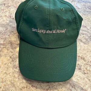 Green Embroidered Sunday Scaries Women's Cap